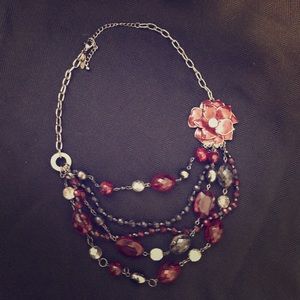Rose layered necklace